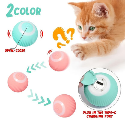 Brinquedo Smart Cat Ball com 150 MAh Bettery: uma bola rolante automática para horas de diversão interativa!