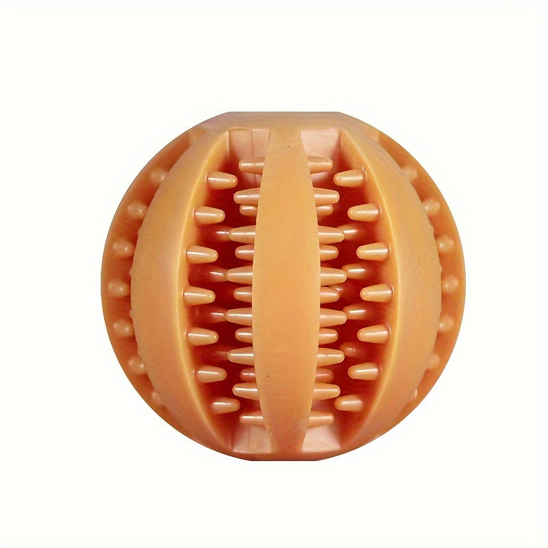 1PC Bola de brinquedo para cães pequenos, brinquedo interativo elástico para mastigar cachorros, limpeza dos dentes, bola de comida de borracha, acessórios para animais de estimação