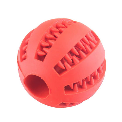 1PC Bola de brinquedo para cães pequenos, brinquedo interativo elástico para mastigar cachorros, limpeza dos dentes, bola de comida de borracha, acessórios para animais de estimação