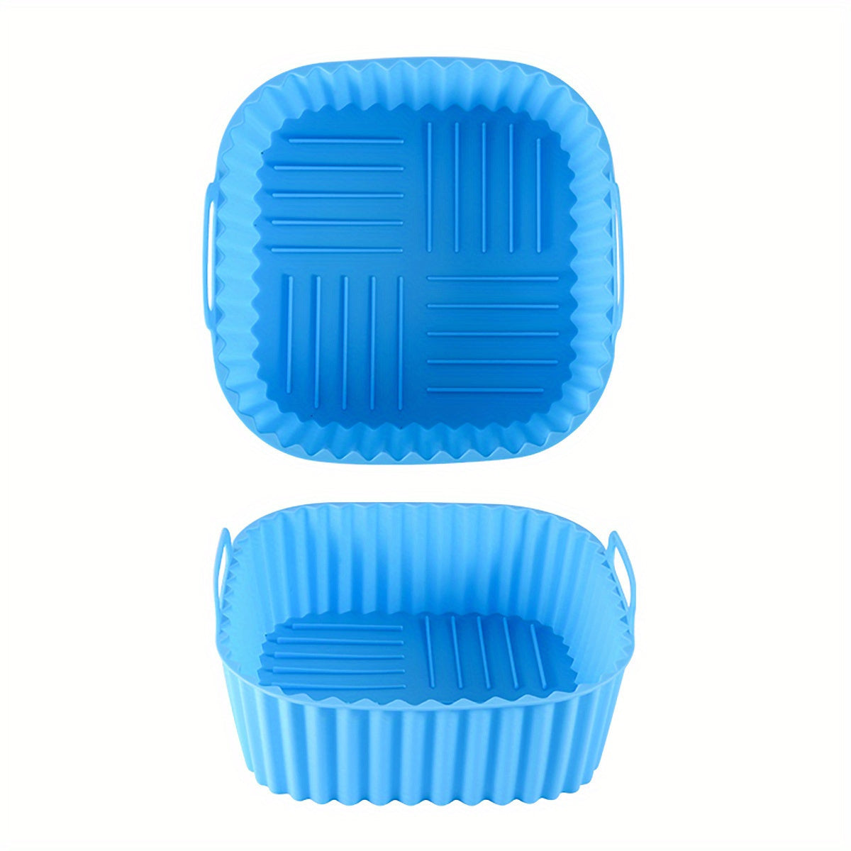 Forro de fritadeira de ar de silicone reutilizável colorido de 1 unidade - quadrado de 20,32 cm, cabe em fritadeiras de ar de 4-7 Qt, seguro para forno e micro-ondas, fácil de limpar e antiaderente - perfeito para cozinhar