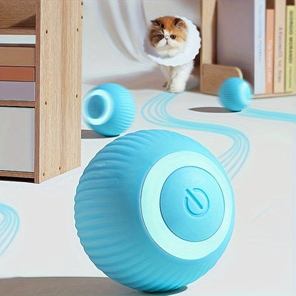 Brinquedo interativo para gatos com bola rolante elétrica - automóvel e inteligente - perfeito para gatinhos e gatos brincalhões