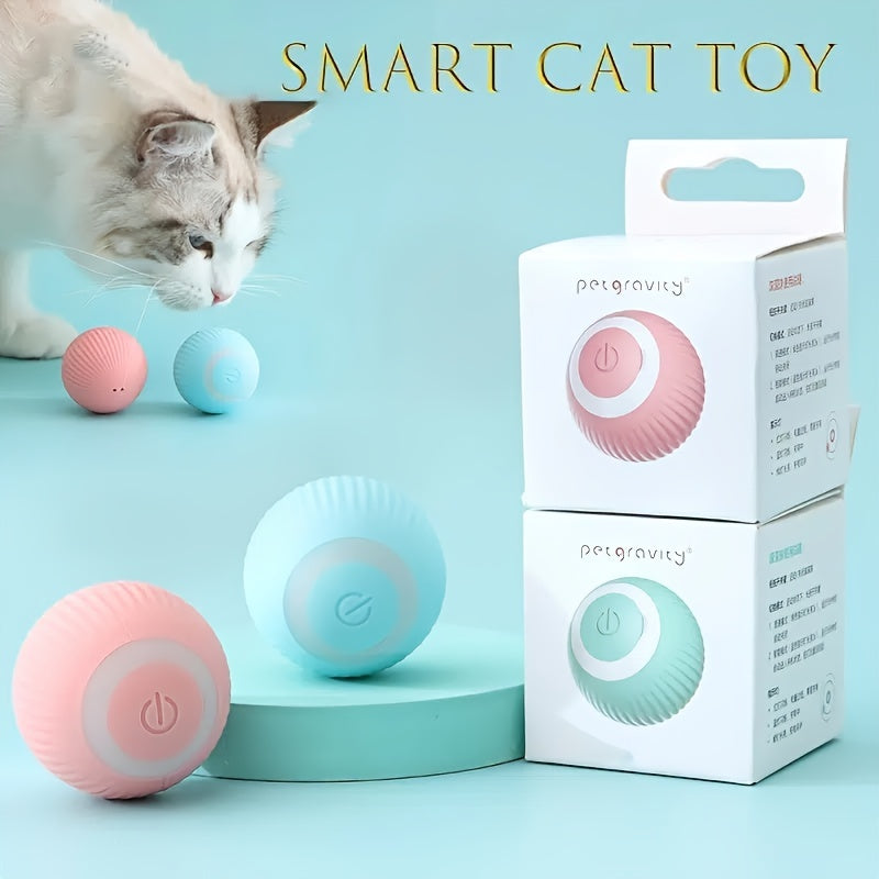 Brinquedo Smart Cat Ball com 150 MAh Bettery: uma bola rolante automática para horas de diversão interativa!