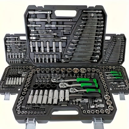 Conjunto de chave de soquete de aço cromo vanádio 150pcs/46pcs - Kit de broca Torx durável para reparos automotivos e domésticos, inclui estojo de armazenamento avançado, sem necessidade de montagem, sem carga, sem bater