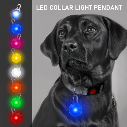 Pingente de luz de colar LED brilhante com  ajuste de clipe de mosquetão para segurança noturna de cães e gatos