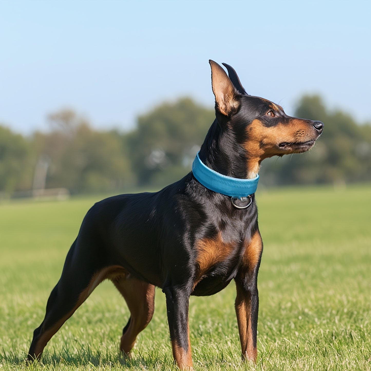 Coleira LED que brilha no escuro para cães pequenos e médios – Mantenha seu animal de estimação seguro e visível durante caminhadas noturnas