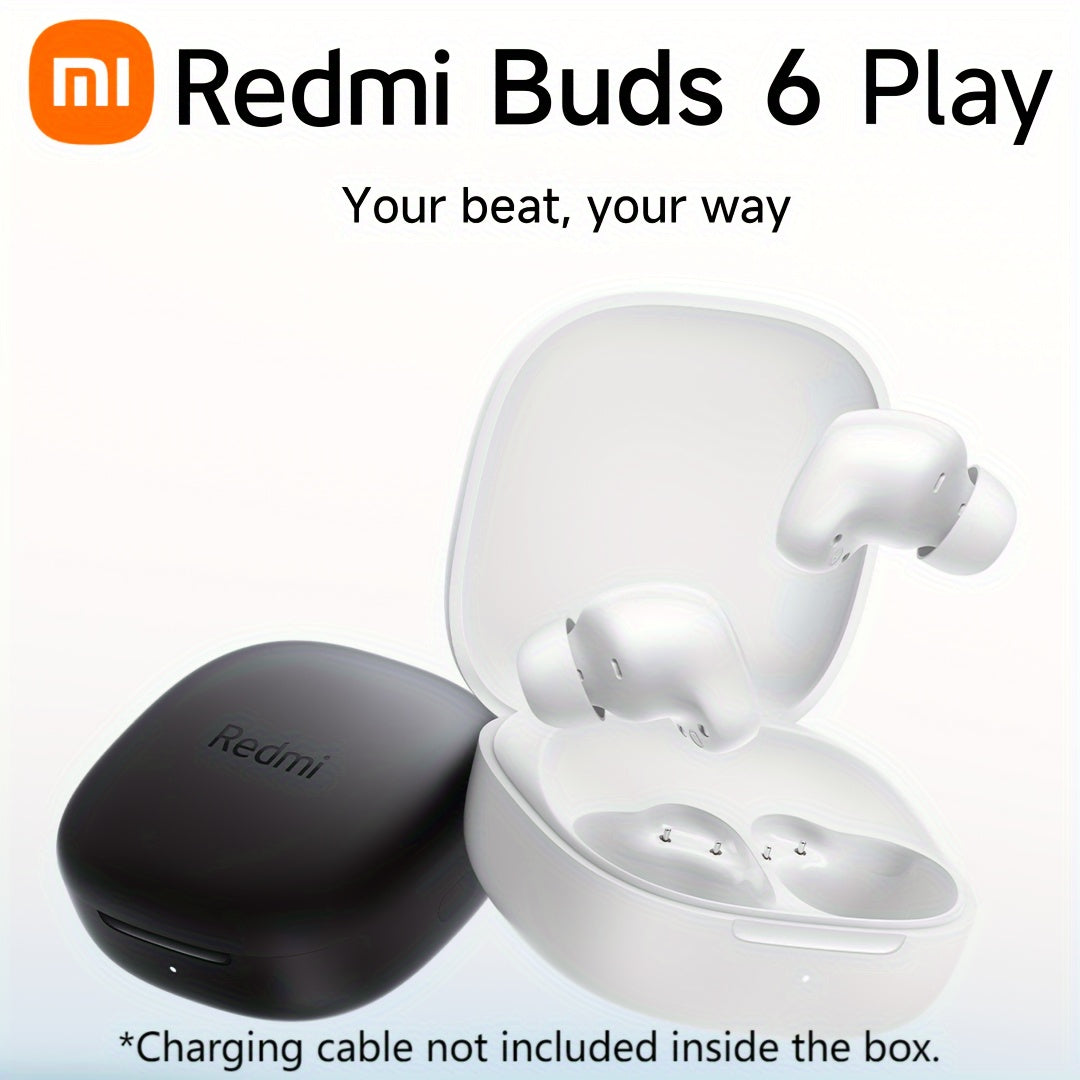 Xiaomi Redmi Buds 6 Play, driver dinâmico de 10 mm, redução de ruído Al para chamadas, cinco configurações de equalização via APP, bateria de até 36 horas