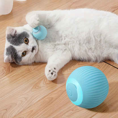 Brinquedo interativo para gatos com bola rolante elétrica - automóvel e inteligente - perfeito para gatinhos e gatos brincalhões