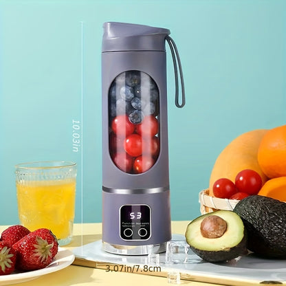 Liquidificador e espremedor portátil recarregável por USB - fácil de limpar, perfeito para bebidas de frutas e vegetais, milkshakes - capacidade de 10,14 onças a 16,91 onças