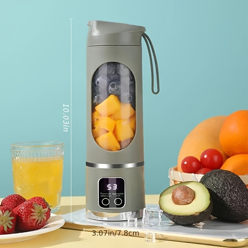 Liquidificador e espremedor portátil recarregável por USB - fácil de limpar, perfeito para bebidas de frutas e vegetais, milkshakes - capacidade de 10,14 onças a 16,91 onças