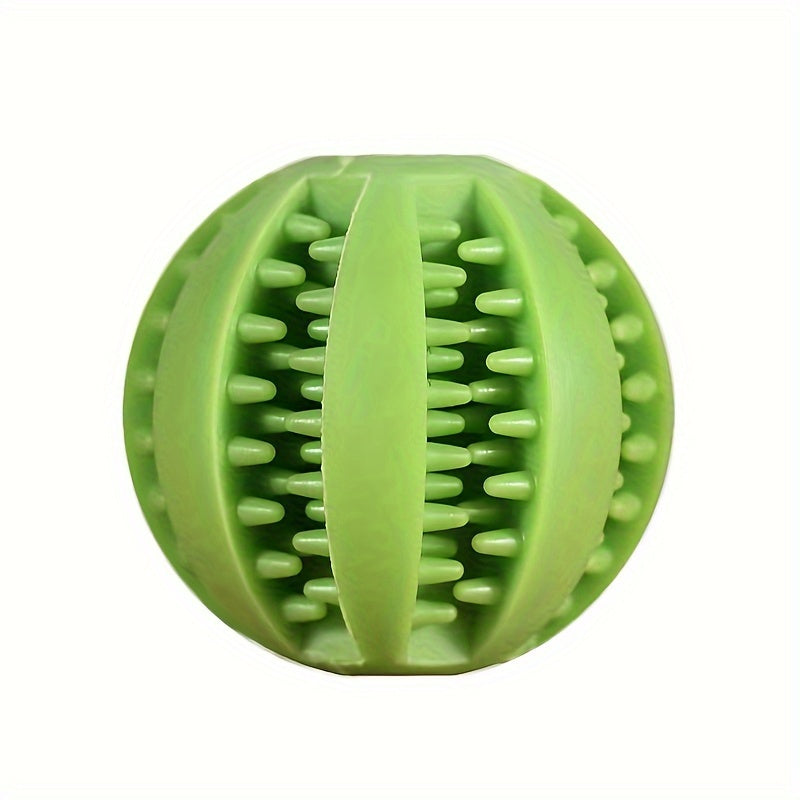 1PC Bola de brinquedo para cães pequenos, brinquedo interativo elástico para mastigar cachorros, limpeza dos dentes, bola de comida de borracha, acessórios para animais de estimação