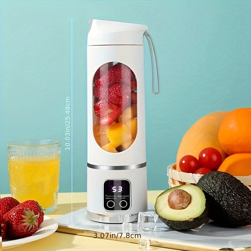 Liquidificador e espremedor portátil recarregável por USB - fácil de limpar, perfeito para bebidas de frutas e vegetais, milkshakes - capacidade de 10,14 onças a 16,91 onças