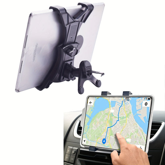 Suporte ajustável para tablet com ventilação de ar para carro - adequado para tablets de 17,78 cm a 32,77 cm, para iPad Pro/Mini/Air, para Galaxy Tab S2/A8.0 e mais - aderência segura, design compacto para navegação com