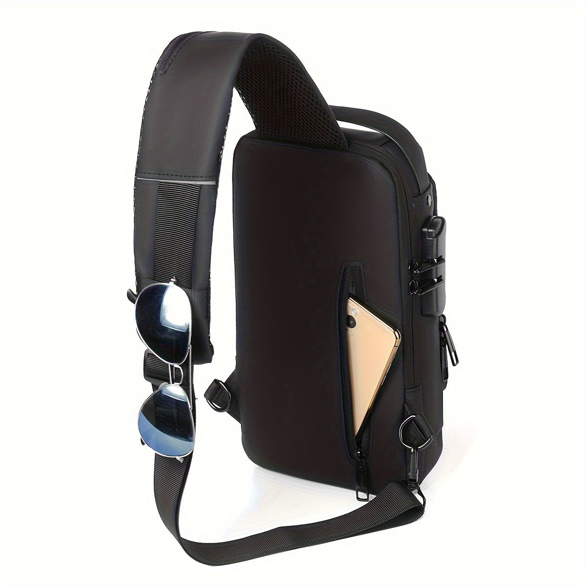 Men Multifunction Anti Theft USB Shoulder Bag Man Crossbody Cross Body Travel Sling Chest Bags Pack Messenger Pack  ♡ DIA DO PAI ♡