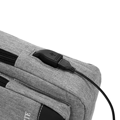 Bolsa de peito masculina casual Oxford com porta de carregamento USB Bolsa transversal para atividades ao ar livre Bolsa de mão masculina Bolsa de ombro tipo tiracolo