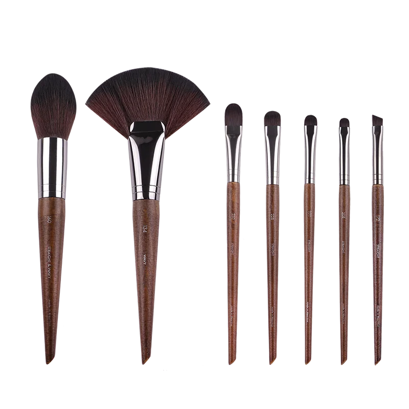 MyDestiny MUF Conjunto de pincéis de maquiagem e kit para base, blush, sombra, destaque em pó, pincéis de sobrancelha para artista profissional