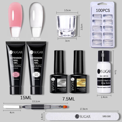 UR SUGAR Acrílico UV Gel Extensão Unhas Gel Kit Nude Glitter Cor Gel Construção Rápida Esmalte Tudo Para Manicure Nail Art Design