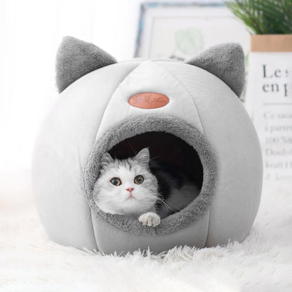 Novo conforto para sono profundo no inverno cama para gatos cesta pequena cama para cães, produtos para animais de estimação tenda caverna aconchegante ninho cama gato