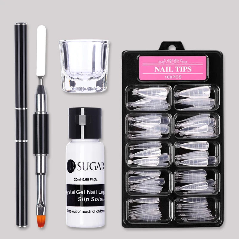 UR SUGAR Acrílico UV Gel Extensão Unhas Gel Kit Nude Glitter Cor Gel Construção Rápida Esmalte Tudo Para Manicure Nail Art Design