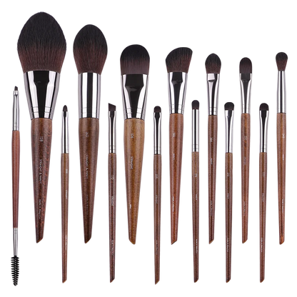 MyDestiny MUF Conjunto de pincéis de maquiagem e kit para base, blush, sombra, destaque em pó, pincéis de sobrancelha para artista profissional