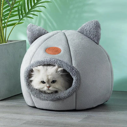 Novo conforto para sono profundo no inverno cama para gatos cesta pequena cama para cães, produtos para animais de estimação tenda caverna aconchegante ninho cama gato