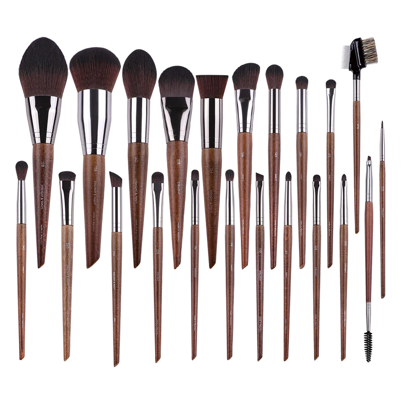 MyDestiny MUF Conjunto de pincéis de maquiagem e kit para base, blush, sombra, destaque em pó, pincéis de sobrancelha para artista profissional