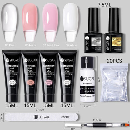 UR SUGAR Acrílico UV Gel Extensão Unhas Gel Kit Nude Glitter Cor Gel Construção Rápida Esmalte Tudo Para Manicure Nail Art Design