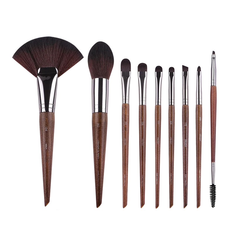 MyDestiny MUF Conjunto de pincéis de maquiagem e kit para base, blush, sombra, destaque em pó, pincéis de sobrancelha para artista profissional