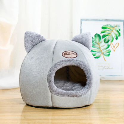 Novo conforto para sono profundo no inverno cama para gatos cesta pequena cama para cães, produtos para animais de estimação tenda caverna aconchegante ninho cama gato