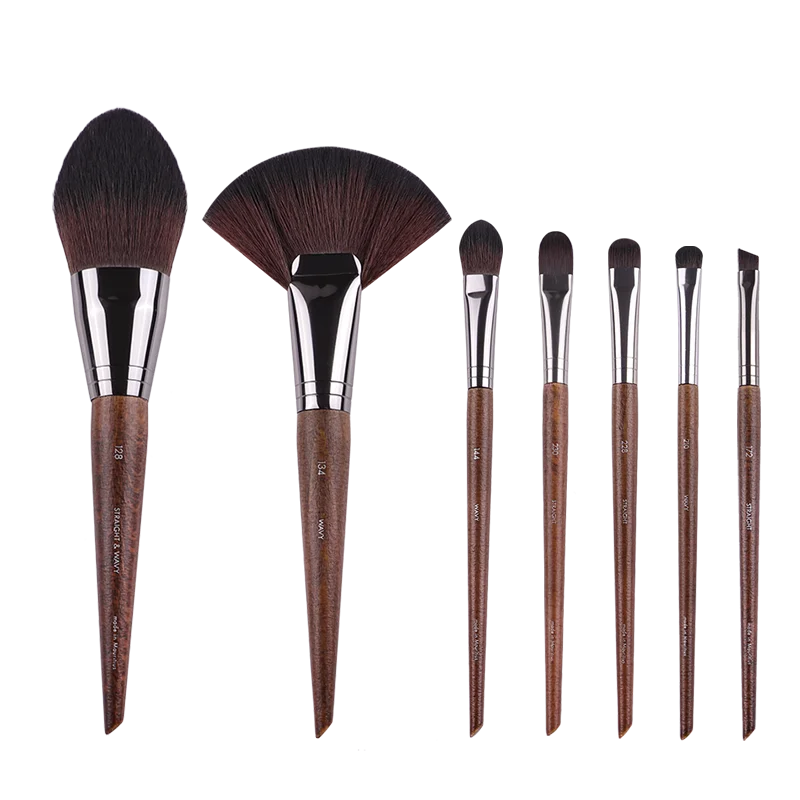 MyDestiny MUF Conjunto de pincéis de maquiagem e kit para base, blush, sombra, destaque em pó, pincéis de sobrancelha para artista profissional