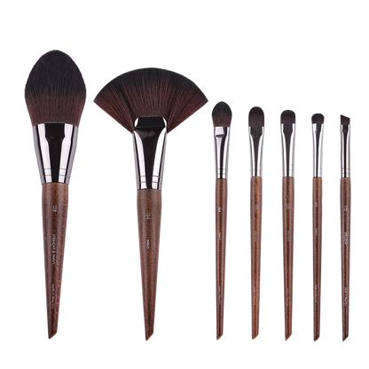 MyDestiny MUF Conjunto de pincéis de maquiagem e kit para base, blush, sombra, destaque em pó, pincéis de sobrancelha para artista profissional