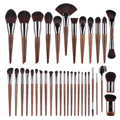 MyDestiny MUF Conjunto de pincéis de maquiagem e kit para base, blush, sombra, destaque em pó, pincéis de sobrancelha para artista profissional