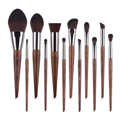 MyDestiny MUF Conjunto de pincéis de maquiagem e kit para base, blush, sombra, destaque em pó, pincéis de sobrancelha para artista profissional