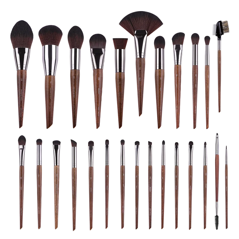 MyDestiny MUF Conjunto de pincéis de maquiagem e kit para base, blush, sombra, destaque em pó, pincéis de sobrancelha para artista profissional