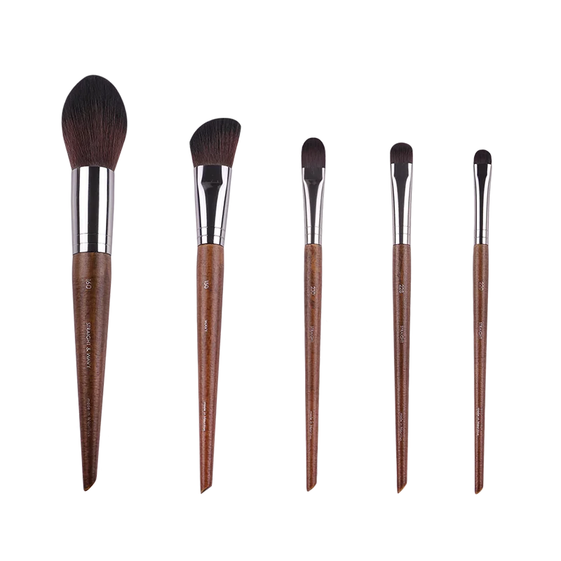 MyDestiny MUF Conjunto de pincéis de maquiagem e kit para base, blush, sombra, destaque em pó, pincéis de sobrancelha para artista profissional