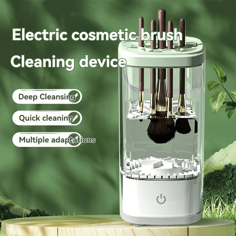 Hot USB Electric Makeup Brush Cleaner Portátil 3 em 1 Pincéis de maquiagem Secador de rack Preguiçoso Limpeza Escova Lavadora Ferramenta de secagem rápida Novo