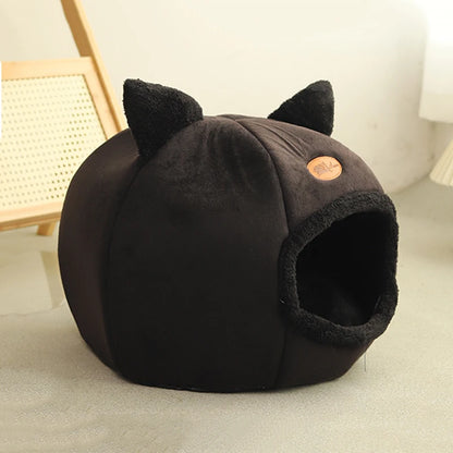 Novo conforto para sono profundo no inverno cama para gatos cesta pequena cama para cães, produtos para animais de estimação tenda caverna aconchegante ninho cama gato