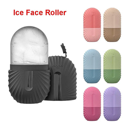 Rolo facial de gelo, cubo de gelo, massagem de beleza, molde de gelo de silicone para inchaço dos olhos, rolo facial, encolher poros