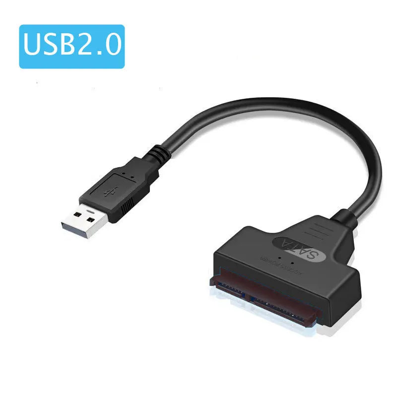 Cabo SATA para USB 3.0 / 2.0 de até 6 Gbps para HDD externo de 2,5 polegadas SSD Disco rígido SATA 3 Adaptador de 22 pinos Cabo USB 3.0 para Sata III