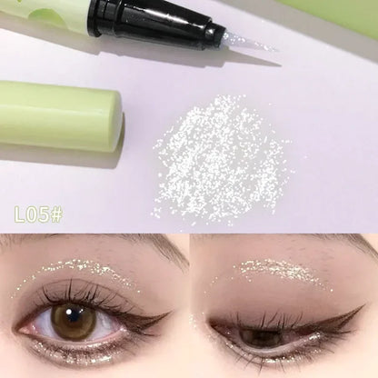 À prova de água diamante glitter champanhe líquido delineador sombra maquiagem preto marrom olho forro caneta olho beleza festa maquiagem ferramentas