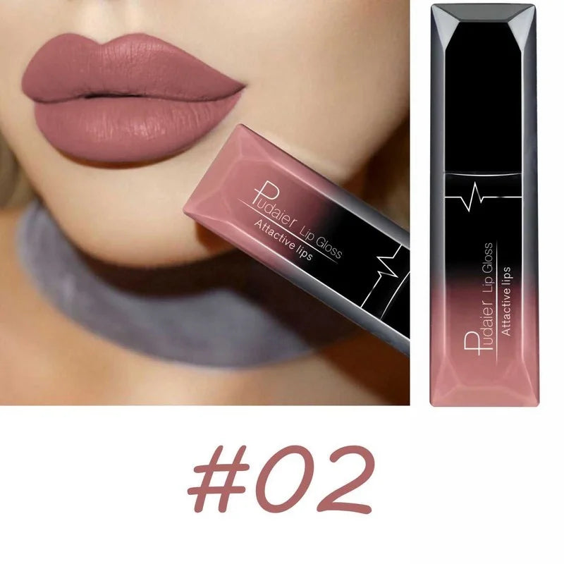 Melhor maquiagem labial 17 cores sexy fosco gloss de longa duração batom líquido creme labial