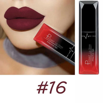 Melhor maquiagem labial 17 cores sexy fosco gloss de longa duração batom líquido creme labial