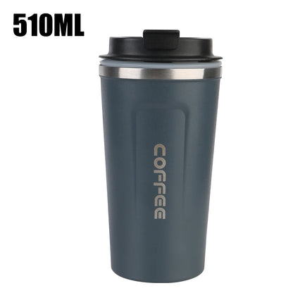 Caneca térmica para carro Thermo Cafe Coffee Mug 380/510ML à prova de vazamentos Copo térmico de viagem para chá, água, café, aço inoxidável duplo