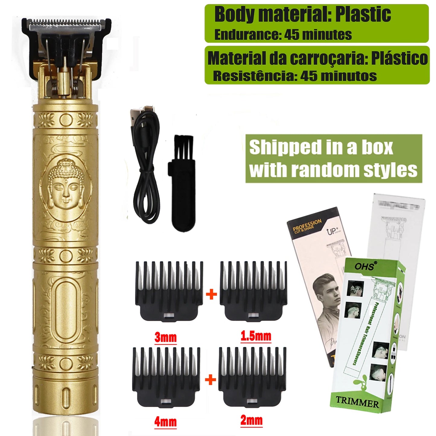 T9 Hair Clipper Repair Barba Barbear Corpo Aparador de Pêlos Clippers Máquina Elétrica Homens Máquina de Corte de Cabelo 0mm Barbeiro Barbeador