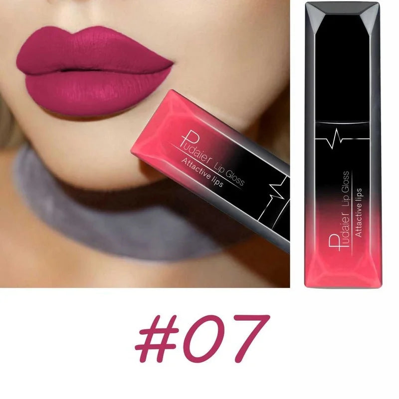 Melhor maquiagem labial 17 cores sexy fosco gloss de longa duração batom líquido creme labial