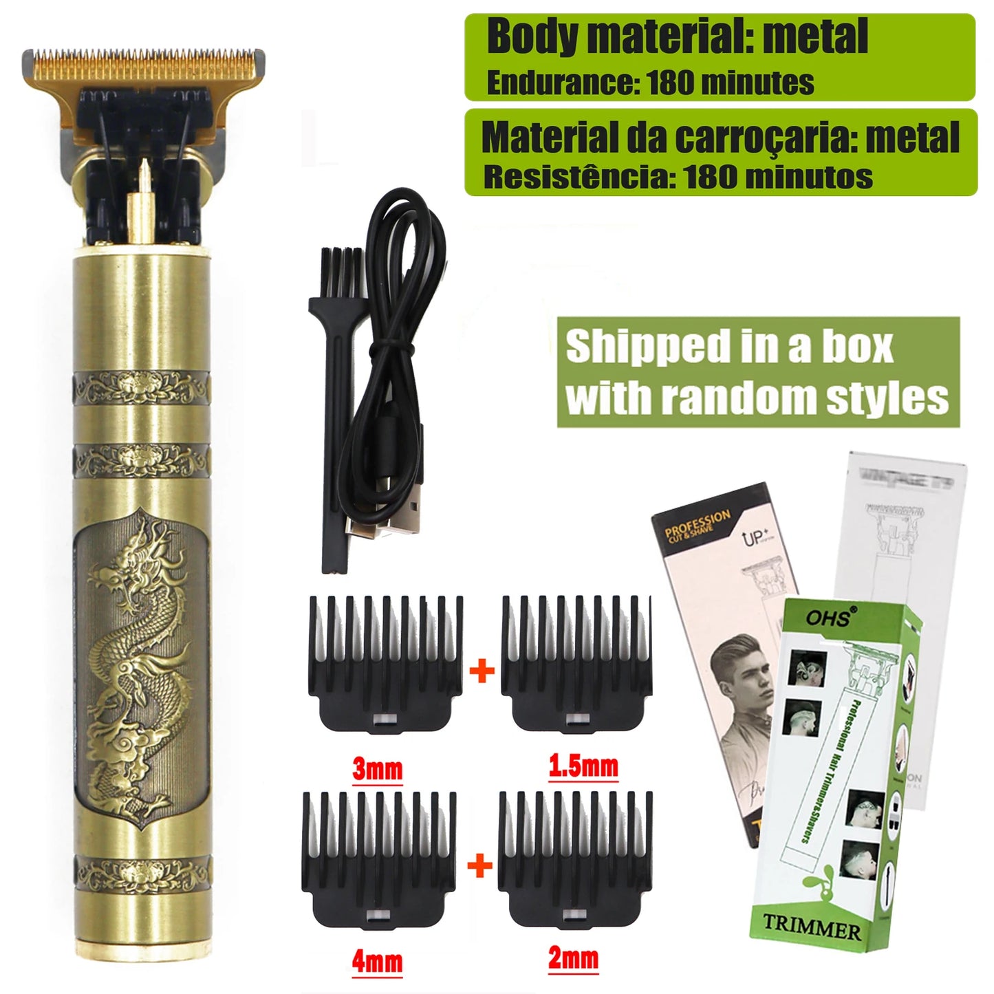 T9 Hair Clipper Repair Barba Barbear Corpo Aparador de Pêlos Clippers Máquina Elétrica Homens Máquina de Corte de Cabelo 0mm Barbeiro Barbeador