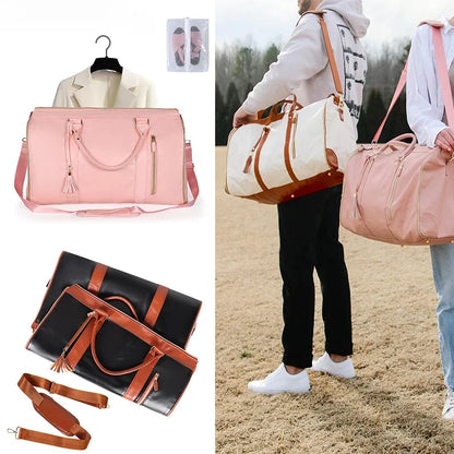 Mala dobrável para roupas, sacolas impermeáveis, grande capacidade, mochilas de viagem, bolsa feminina, bolsas de ginástica ao ar livre, bolsa de ginástica