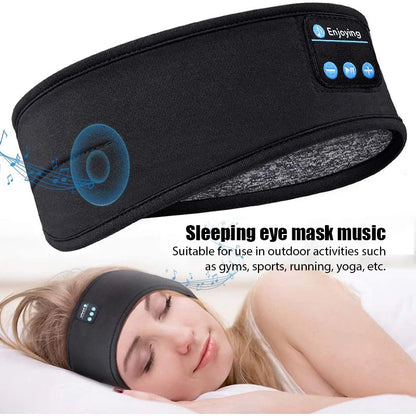 Fones de ouvido sem fio Bluetooth Headband para dormir Fone de ouvido esportivo Música Chapéu com alto-falantes estéreo HD finos Máscara para os olhos