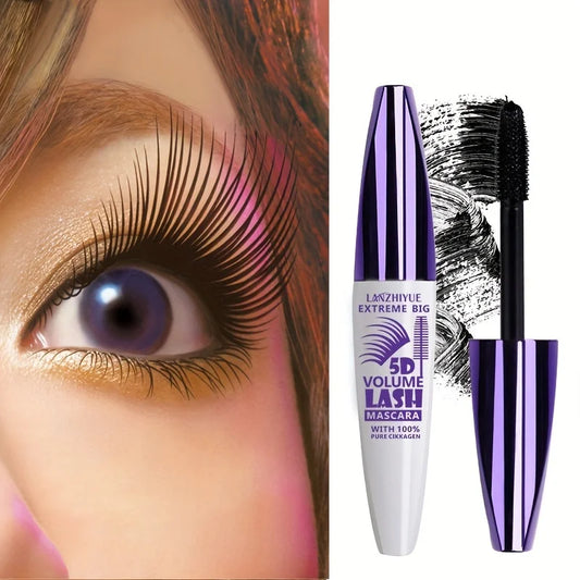 5D Extreme Volume Lash Mascara, à prova d'água e de longa duração, espessamento natural e extensão de cílios curvados