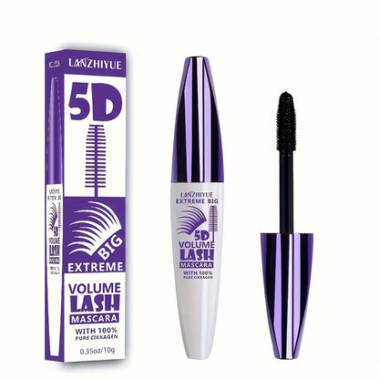 5D Extreme Volume Lash Mascara, à prova d'água e de longa duração, espessamento natural e extensão de cílios curvados