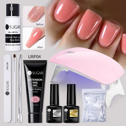 UR SUGAR Acrílico UV Gel Extensão Unhas Gel Kit Nude Glitter Cor Gel Construção Rápida Esmalte Tudo Para Manicure Nail Art Design